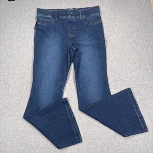 Spanx Flare Leg Jeans Womens 1X (37x32) Pull On High Rise Slimming Denim 21164R